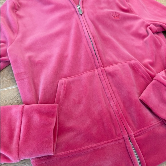 Juicy by Juicy Couture Pink Velour Midweight Track Jacket SIZE Small - Picture 4 of 5